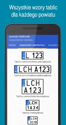 Tablice Rejestracyjne PL android App screenshot 1